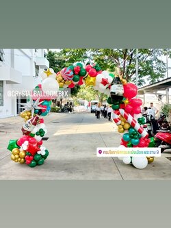 Organic Backdrop New Year ซุ้มโค้ง 3 เมตร 1 ซุ้ม พร้อมตกแต่ง สามารถเปลี่ยนสีลูกโป่ง/เปลี่ยนฟอยล์ตกแต่งได้