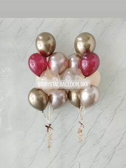 ลูกโป่ง แสดงความยินดี ช่อลูกโป่ง ช่อ 7 ลูก 2 ช่อ พร้อมตกแต่ง สามารถเปลี่ยนสีลูกโป่งได้