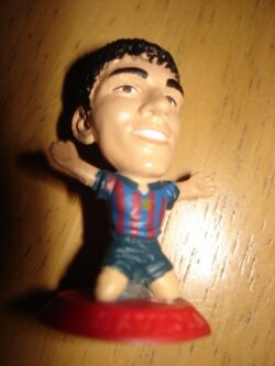 ตุ๊กตาโมเดลนักฟุตบอล ฮ.ซาบิโอล่า สโมสรบาร์เซโลน่า โครินเธียน ไมโครสตาร์ - Coca Cola Soccer Figurine Collection/2002 Red Base - CCWC08 ใหม่ / J.SAVIOLA BARCELONA Football Club Corinthian MicroStars Football Figure - Coca Cola Soccer Figurine Collection/200