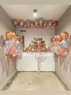 ลูกโป่ง วันเกิด Bubble ขนาด 36" พร้อม ช่อลูกโป่ง 5 ลูก 8 ช่อ,ช่อลูกโป่ง 7 ลูก 2 ช่อ พร้อมตกแต่ง ฟอยล์ตัวอักษร Happy Birthday ขนาด 16",ป้ายธง Happy Birthday,ลูกโป่งลอยฝ้า 20 ลูก สามารถเปลี่ยนสีลูกโป่ง/เปลี่ยนข้อความ/เปลี่ยนสี-ฟอยล์ตัวอักษร-ป้ายธง