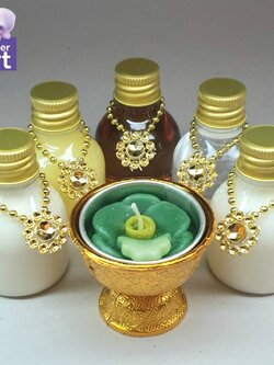 ชุดน้ำวิเศษทั้ง 5 ไหว้พระแม่อุมา พระแม่ลักษมี พระพิฆเนศ | ปัญจอมฤต | จัดหิ้ง ถวายบูชาเทพฮินดู