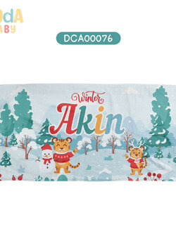 ผ้าเช็ดตัวเด็ก ใส่ชื่อได้ ลาย Winter รหัส DCA00076 ⛄️❄️#Winter #SOdAbaby