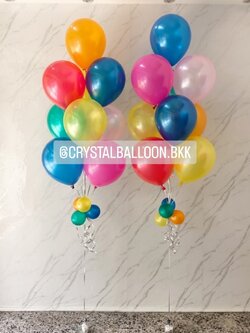 ลูกโป่ง แสดงความยินดี ช่อลูกโป่ง ช่อ 9 ลูก 2 ช่อ พร้อมตกแต่ง สามารถเปลี่ยนสีลูกโป่งได้