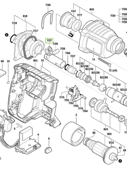 แผ่นนำทาง สว่านลมไร้สาย Bosch บอช GBH 180-LI [#37] Pn.1610100016 (แท้) ##