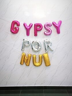 ลูกโป่ง วันเกิด ฟอยล์ตัวอักษร ขนาด 16" คละสี 11 ตัวอักษร ติดผนัง พร้อมตกแต่ง สามารถเปลี่ยนสี-ฟอยล์ตัวอักษรได้