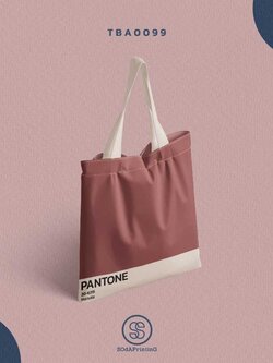 กระเป๋าแคนวาส พิมพ์ลาย 20-6315 Pantone I TBA0099 #SOdABag #SOdAPrintinG