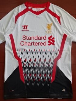เสื้อฟุตบอล ทีมสโมสรลิเวอร์พูล ชุดเยือน 2013/14 ใหม่ S-Size / LIVERPOOL Football Shirt Away Kit 2013/14 Jersey NEW S-Size