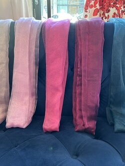 ผ้าคลุมไหล่ ผ้าแก้วออกันซ่า คละสี