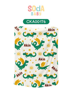 ผ้าห่มเด็ก ใส่ชื่อได้ ลาย Dragon Slayer รหัส CKA00176 🐉❤️ #มังกร #ปีมังกร #Dragon #SOdAbaby