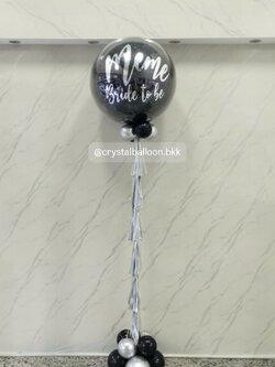 ลูกโป่ง Bubble ขนาด 36" พร้อมลูกโป่งแต่งฐาน , พร้อมตกเเต่ง สามารถเปลี่ยนสีลูกโป่ง/เปลี่ยนข้อความ/เปลี่ยนขนาดได้