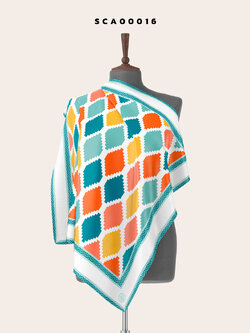 ผ้าพันคอ พิมพ์ลาย SOdA Geometric รหัส SCA00016 #SOdAPrintinG