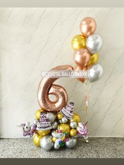 ลูกโป่ง วันเกิดเด็ก ฟอยล์ตัวเลข ขนาด 40" ตั้งฐาน 1 ชิ้น พร้อม ช่อลูกโป่งสีโครเมี่ยม ช่อ 7 ลูก 1 ช่อ พร้อมตกแต่ง สามารถเปลี่ยนสีลูกโป่ง/เปลี่ยนสี-ฟอยล์ตัวเลข/เปลี่ยนฟอยล์ตกแต่งได้