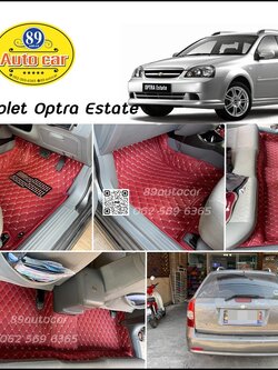 chevrolet optra estate (เชฟโรเลต ออพตร้า เอสเตท) ปูพรม VVIP สีแดงไวน์ด้ายทอง
