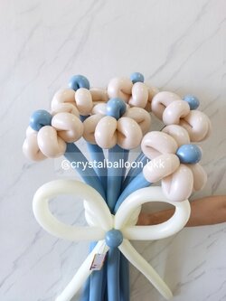 Flower Balloon Small Bouquet ช่อดอกเดซี่ ช่อ 6 ดอก 1 ช่อ พร้อมตกแต่ง สามารถเปลี่ยนสีลูกโป่งได้