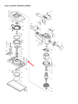FOOT เครื่องขัดกระดาษทราย Makita BO4901 [#47] P.no 317535-7 (แท้) ##