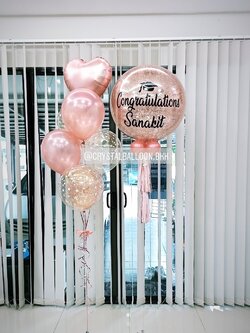 ลูกโป่ง รับปริญญา Bubble ขนาด 24" พร้อม ช่อลูกโป่ง ฟอยล์หัวใจ ขนาด 18" 1 ช่อ,ลูกโป่ง ใสลายดาว ใส่กลิตเตอร์ พร้อมตกเเต่ง สามารถเปลี่ยนสีลูกโป่ง/เปลี่ยนข้อความ/เปลี่ยนขนาดได้