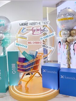 เสาลูกโป่ง เปิดงาน Bubble ขนาด 36" กลิตเตอร์สีเงิน 2 เสา พร้อมตกแต่ง สามารถเปลี่ยนสีลูกโป่ง/เปลี่ยนข้อความได้