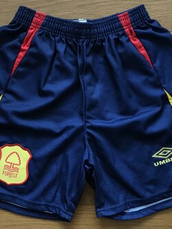 กางเกงฟุตบอล ทีมสโมสรน็อตติ้งแฮม ฟอเรสต์ ชุดเยือน 1995/96 S-Size / NOTTINGHAM FOREST Football Shorts Away Kit 1995/96 Jersey S-Size
