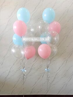 ลูกโป่ง แสดงความยินดี ช่อลูกโป่ง ชท่อ 7 ลูก 2 ช่อ Theme พาสเทล พร้อมตกแต่ง สามารถเปลี่ยนสีลูกโป่งได้