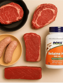 Now Foods Betaine HCL 648 mg 120 Veggie Caps