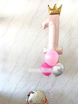 ลูกโป่ง วันเกิดเด็ก ช่อลูกโป่งฟอยล์ตัวเลข ขนาด 40" ช่อ 5 ลูก 1 ช่อ พร้อม ฟอยล์กระต่ายตั้งฐาน 1 ชิ้น พร้อมตกแต่ง สามารถเปลี่ยนสีลูกโป่ง/เปลี่ยนสี-ฟอยล์ตัวเลข/เปลี่ยนฟอยล์ตกแต่งได้