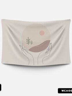 ผ้าติดผนัง ผ้าแขวนผนัง ผ้าตกแต่ง Natural Therapy WCA00001 #SOdAhome #SOdAPrintinG #WallCloth