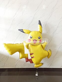 ลูกโป่ง วันเกิดเด็ก ฟอยล์ปิกาจูใหญ่ 1 ชิ้น พร้อมตกแต่ง สามารถเปลี่ยนฟอยล์ตกแต่งได้