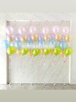 ลูกโป่ง วันเกิด ช่อลูกโป่ง ช่อ 7 ลูก 6 ช่อ พร้อมตกเเต่ง สามารถเปลี่ยนสีลูกโป่งได้