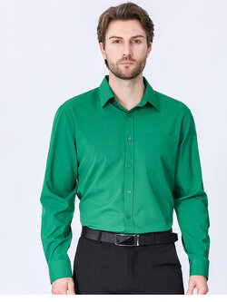 พร้อมเช่า เสื้อเชิ้ต แขนยาว สีเขียว