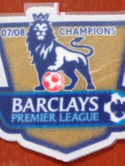 อาร์มสัญลักษณ์ฟุตบอล การแข่งขันฟุตบอลพรีเมียร์ ลีก - PREMIER LEAGUE CHAMPIONS 2007/08 FAN SIZE ใหม่ / PREMIER LEAGUE National Football League FAN SIZE Football Patch/Badge - PREMIER LEAGUE CHAMPIONS 2007/08 NEW