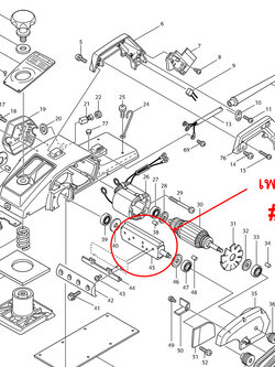 เพลากบ กบไฟฟ้า มากีต้า Makita รุ่น 1804N [#45] Pn.161017-9 (แท้) ##