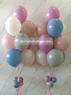 ลูกโป่ง แสดงความยินดี ช่อลูกโป่ง ช่อ 10 ลูก 2 ช่อ ธีมคัลเลอร์ฟูล พร้อมตกแต่ง สามารถเปลี่ยนสีลูกโป่งได้