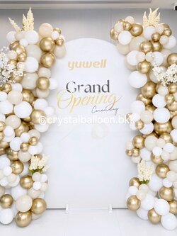 Organic Backdrop เปิดงาน ฉาก U คว่ำ ขนาด กว้าง 1.4 เมตร สูง 2.2 เมตร (ฉากทำสี) 2 ข้าง พร้อมตกแต่ง สามารถเปลี่ยนสีลูกโป่ง/เปลี่ยนข้อความ/เปลี่ยนสี-ฉากได้