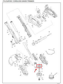 Helical Gear 48 เครื่องตัดหญ้าแบบไร้สาย มากีต้า Makita DUR193 [#45] Pn.227949-1 (แท้)+