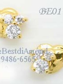 ชื่อสินค้า: *** ต่างหูรูปหัวใจ สวยน่ารัก ชุบทองแท้ 24 K รหัส BE017 และ BE017RD