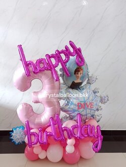 ลูกโป่ง วันเกิดเด็ก ฟอยล์ตัวเลข ขนาด 40" ตั้งฐาน 1 ชิ้น พร้อม ฟอยล์ Happy Birthday , ฟอยล์เกล็ดน้ำแข็ง , ฟอยล์กระจก Frozen เล็ก พร้อมตกแต่ง สามารถเปลี่ยนสีลูกโป่ง/เปลี่ยนสี-ฟอยล์ตัวเลข/เปลี่ยนฟอยล์ตกแต่งได้