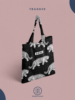 กระเป๋าผ้าแคนวาส พิมพ์ลาย Tiger TBA0029 #SOdABag #SOdAPrintinG #กระเป๋า #กระเป๋าผ้า