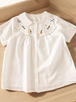 เสื้อคอบัวผ้าฝ้ายลายปัก