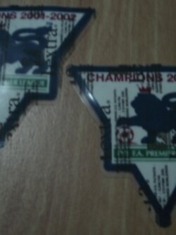 อาร์มสัญลักษณ์ฟุตบอล การแข่งขันฟุตบอลพรีเมียร์ ลีก - PREMIER LEAGUE CHAMPIONS 2001/02 PLAYER SIZE ใหม่ / PREMIER LEAGUE National Football League PLAYER SIZE Football Patch/Badge - PREMIER LEAGUE CHAMPIONS 2001/02 NEW