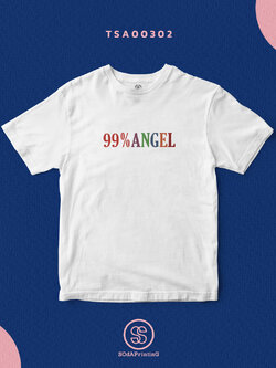 เสื้อยืด 99% ANGEL สีขาว TSA00302 #SOdAtee #SOdAPrintinG #เสื้อ #เสื้อยืด
