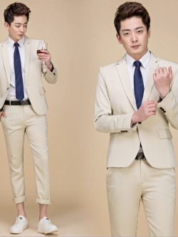 Pre-order ชุดสูทชาย สีสุภาพ สไตล์เกาหลี