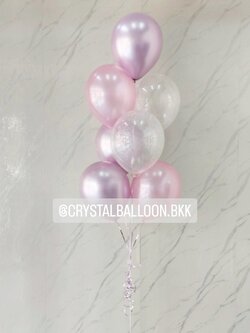 ลูกโป่งแบบช่อ ลูกโป่งช่อ 7 ลูก 1 ช่อ พร้อมตกแต่ง สามารถเปลี่ยนสีลูกโป่ง/สามารถเพิ่มข้อความที่ลูกโป่งได้