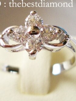 BR058RD แหวนดอกไม้ น่ารักๆๆ เรียบร้อย ดูดี ใส่ติดนิิ้วได้ทุกวัน