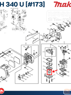 PRIMER PUMP เครื่องตัดหญ้า 4 จังหวะ Makita EBH340U [#173] P/N.424314-7 (แท้) ##