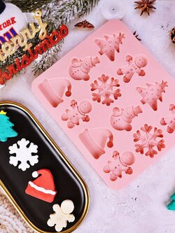 พิมพ์ซิลิโคน คริสมาสตร์ 12 ช่อง