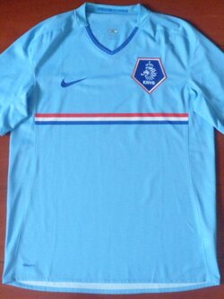 เสื้อฟุตบอล ทีมชาติเนเธอร์แลนด์ ชุดเยือน ชุดลุยศึกยูโร 2008 ใหม่ M-Size / THE NETHERLANDS Football Shirt Away Kit EURO 2008 Jersey NEW M-Size