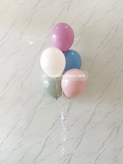 ลูกโป่ง แสดงความยินดี ช่อลูกโป่ง ช่อ 5 ลูก 1 ช่อ พร้อมตกแต่ง สามารถเปลี่ยนสีลูกโป่งได้