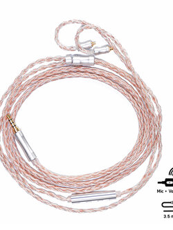 ขาย Hakugei Silver Surfer [รุ่นมีไมค์] สายเปลี่ยนหูฟังมีไมค์ 5N OCC Litz + 5N OCC ชุบเงิน Litz