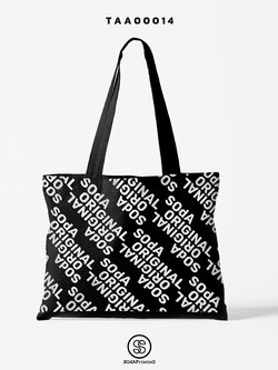 กระเป๋าผ้าช็อปเปอร์ SOdA Original III รหัส TAA00014 #SOdABag #SOdAPrintinG #กระเป๋าShopper #กระเป๋าผ้าสะท้อนน้ำ