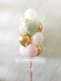ลูกโป่ง วันเกิด ลูกโป่งช่อ 10 ลูก 1ช่อ พร้อมฟอยล์หัวใจ 1 ลูก พร้อมตกแต่ง ฟอยล์สามารถเปลี่ยนสีได้ , ลูกโป่งสามารถเปลี่ยนสีได้
